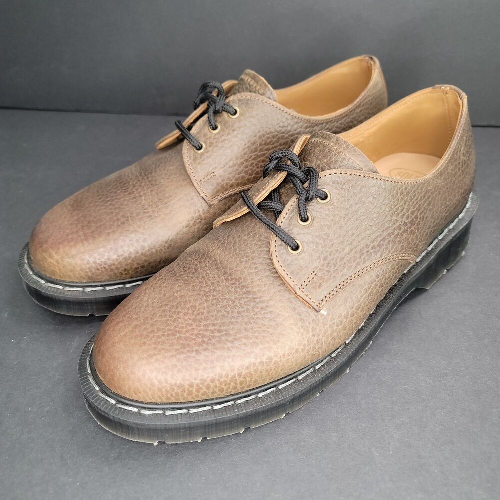 Solovair 3 Eye Gibson Shoes Leather Made in England Mens US 7.5 Womens 8.5 UK 6.